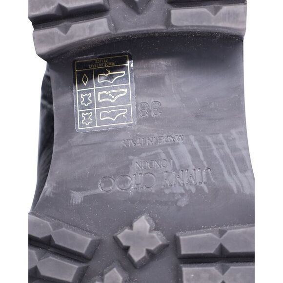 Jimmy Choo Cruz Combat Boots with Crystals in Black Leather - Picture 7 of 7